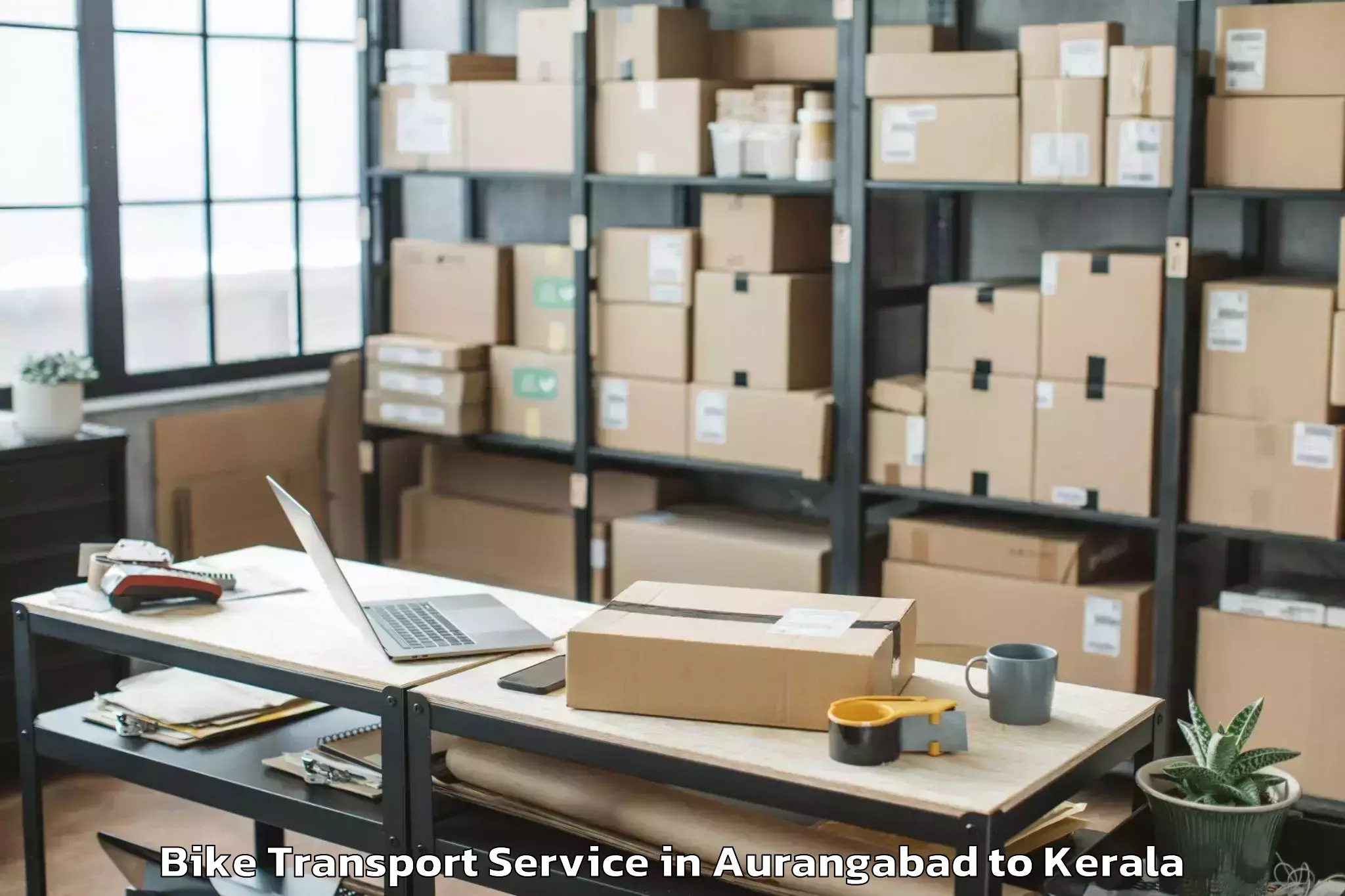 Expert Aurangabad to Mall Of Joy Thrissur Bike Transport